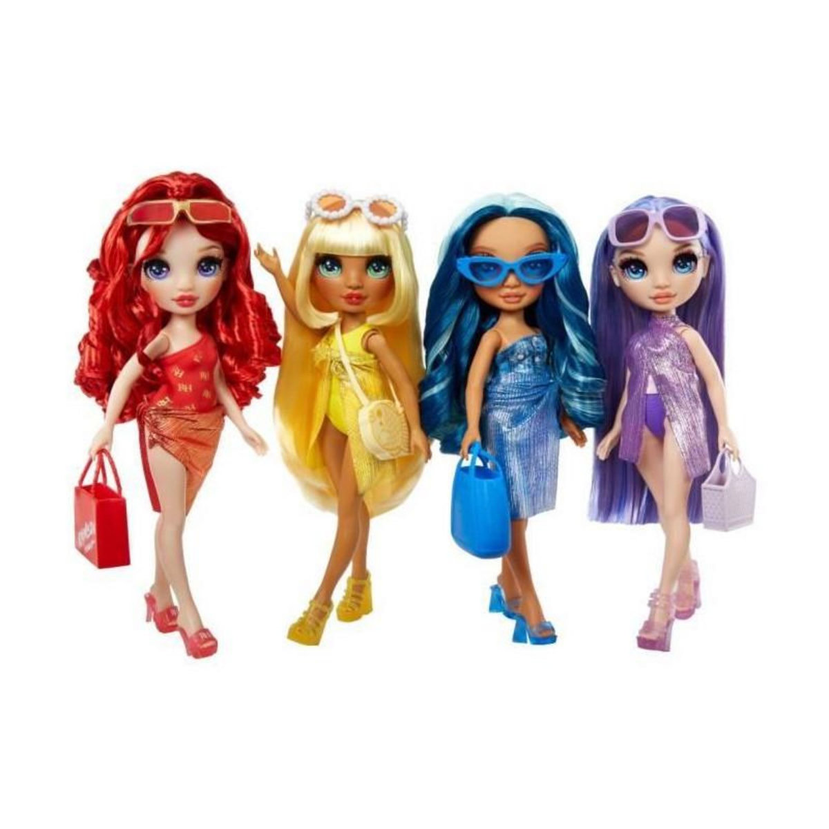 Rainbow Rainbow High Swim & Style - Poupée mannequin ariculée 27 cm - Sunny (Jaune) - Maillot de bain + Paréo - a partir de 4 ans