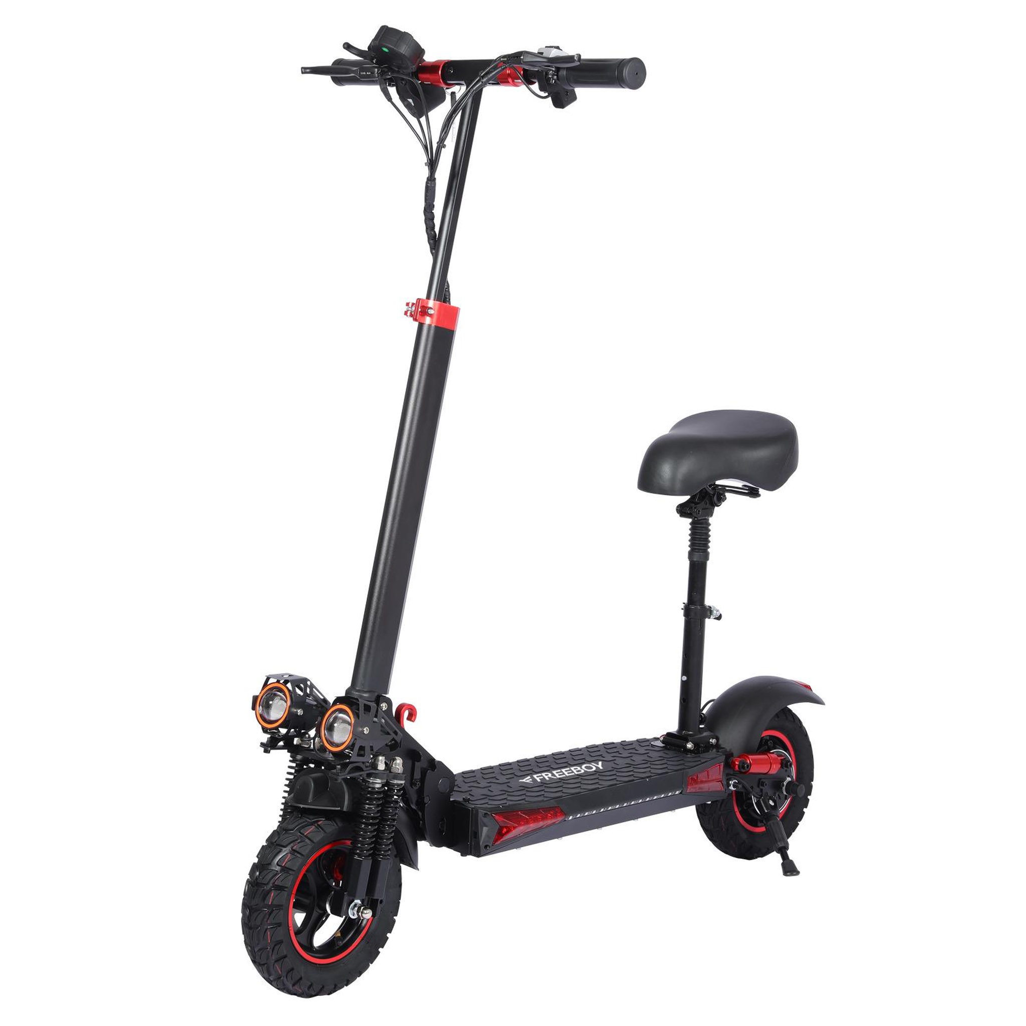 Voir la diapositive 5 : FREEBOY Trottinette électrique freeboy j11max, pneus tout-terrain 11 pouces, double suspension, noire