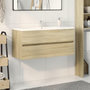 Voir la diapositive 3 : VIDAXL Armoire de lavabo de salle de bain chene sonoma 100x38,5x45 cm
