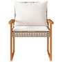Voir la diapositive 5 : VIDAXL Ensemble de bistro et coussins 3 pcs melange beige rotin acacia