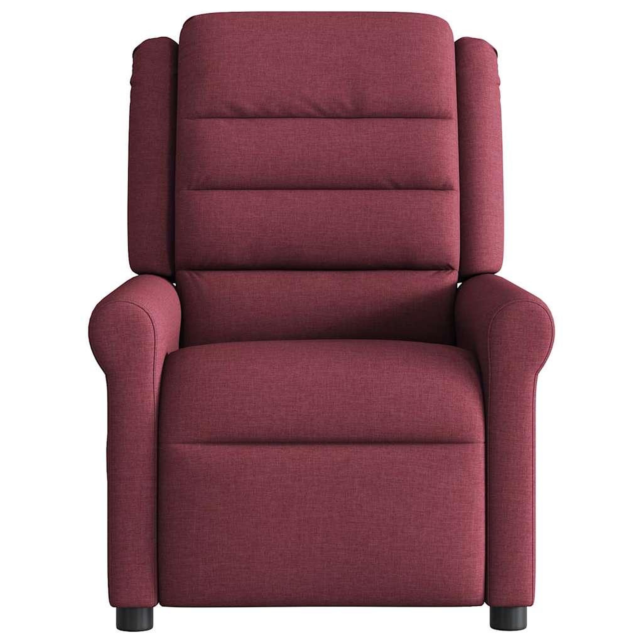 Voir la diapositive 3 : VIDAXL Fauteuil de massage inclinable Rouge bordeaux Tissu