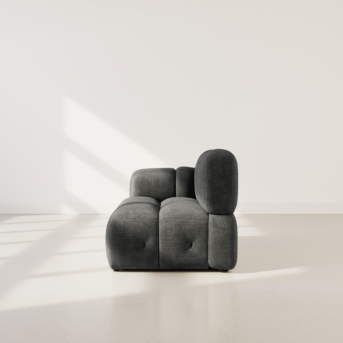 LISA DESIGN Grace - module d'assise gauche en velours texturé