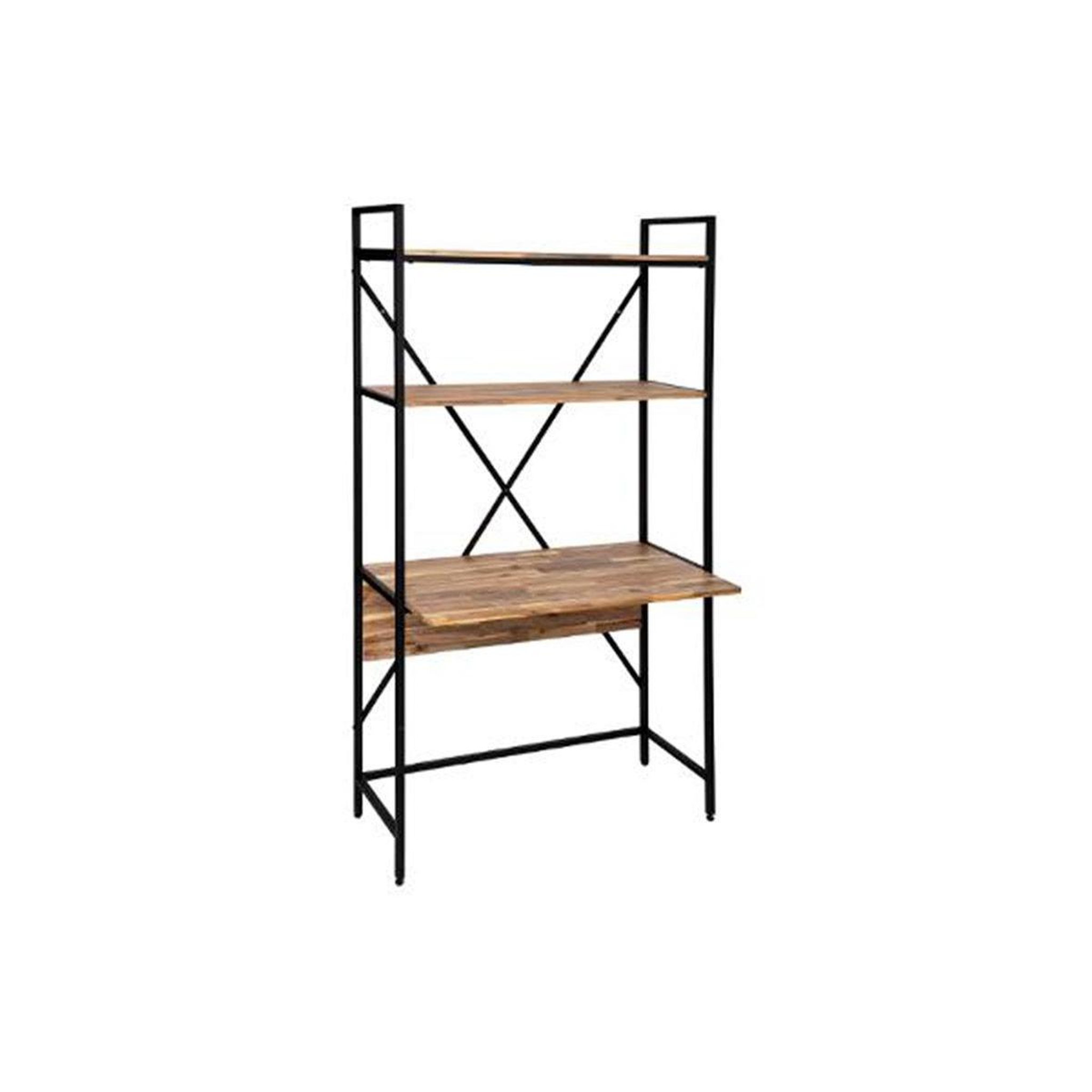 Voir la diapositive 1 : Paris Prix Étagère 2 niveaux & bureau  edena  180cm naturel