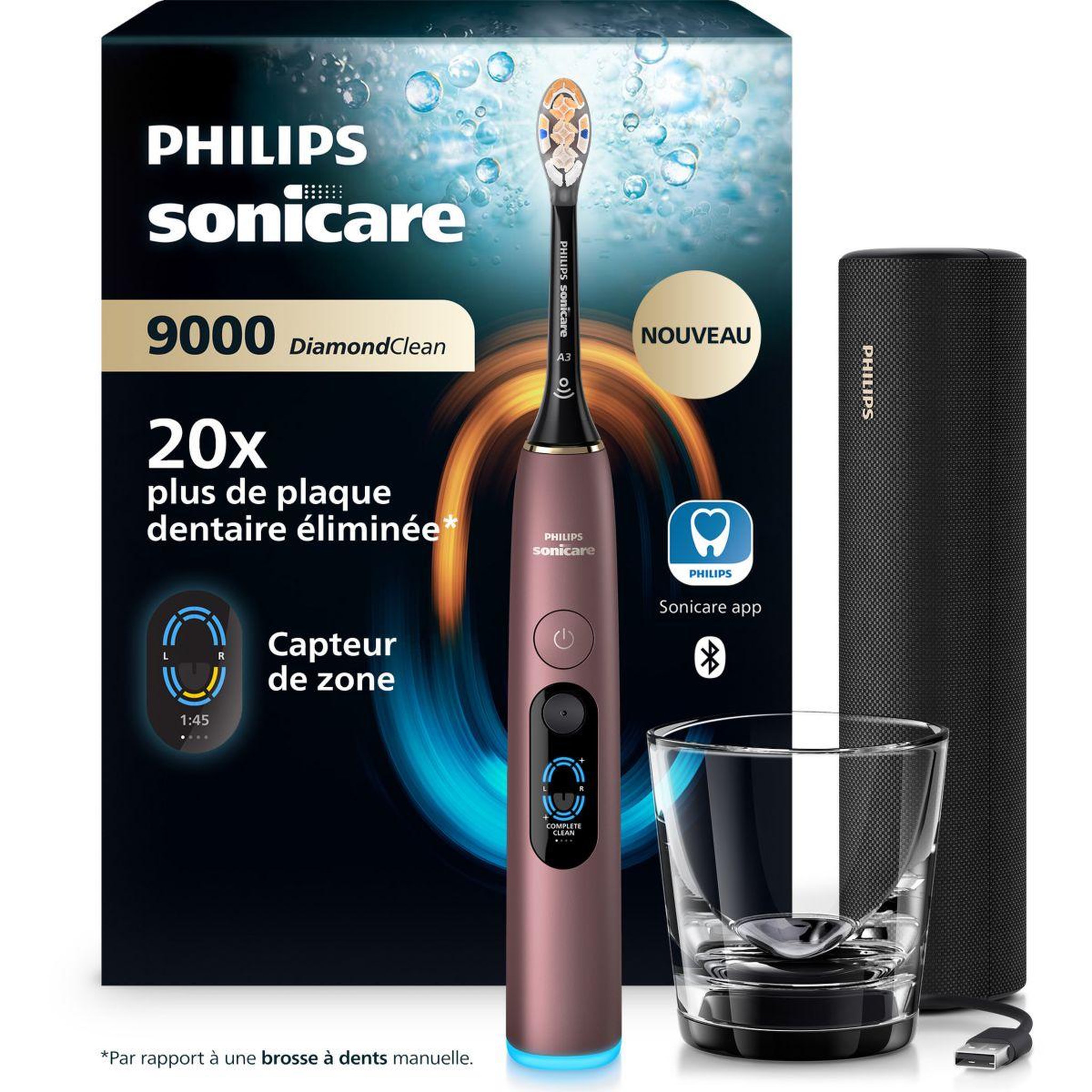 Philips Brosse à dents électrique sonicare diamondclean 9000 hx9213/85