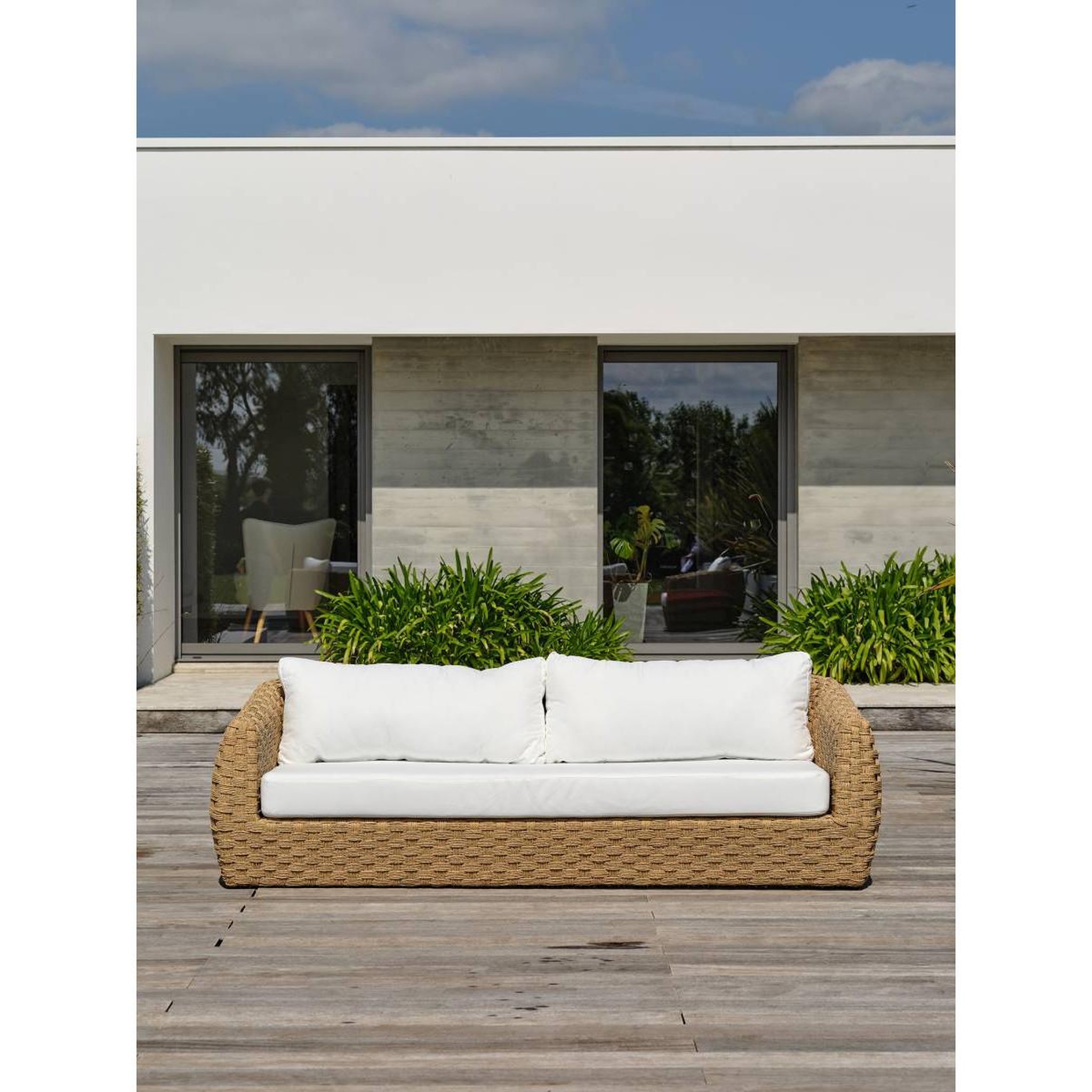 Voir la diapositive 5 : Paris Prix Salon de jardin 5 places  ramatuelle  220cm naturel & blanc