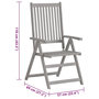 Voir la diapositive 6 : VIDAXL Chaises inclinables de jardin lot de 2 et coussins Bois acacia