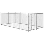 VIDAXL Chenil exterieur pour chiens 7,6 x 3,8 x 1,9 m