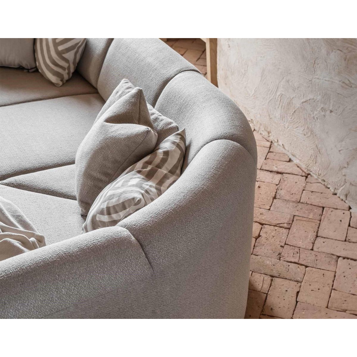 BEST MOBILIER Siena - canapé d'angle droit - 5 places - en tissu