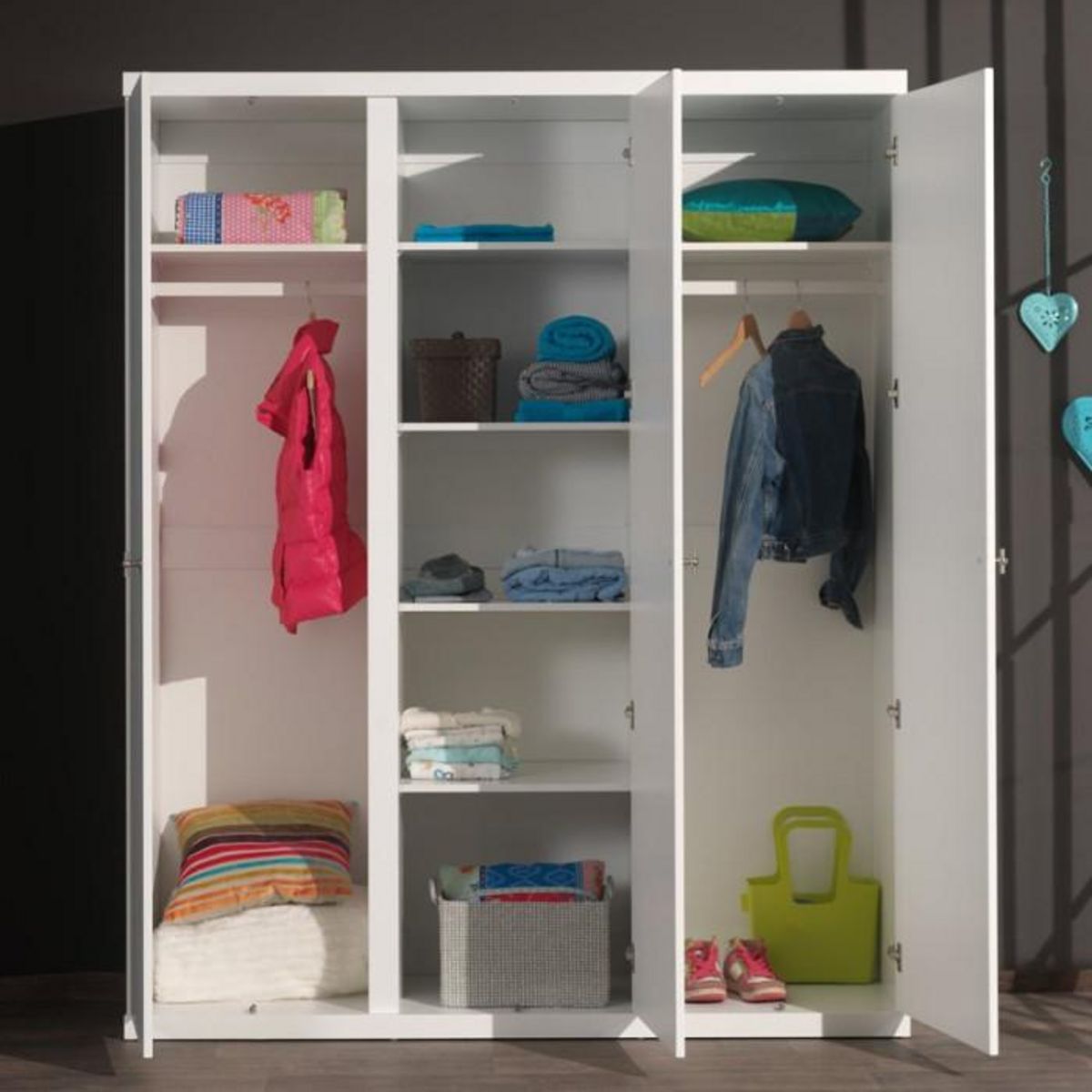 Paris Prix Armoire 3 Portes  Robin  204cm Blanc