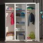 Voir la diapositive 2 : Paris Prix Armoire 3 Portes  Robin  204cm Blanc