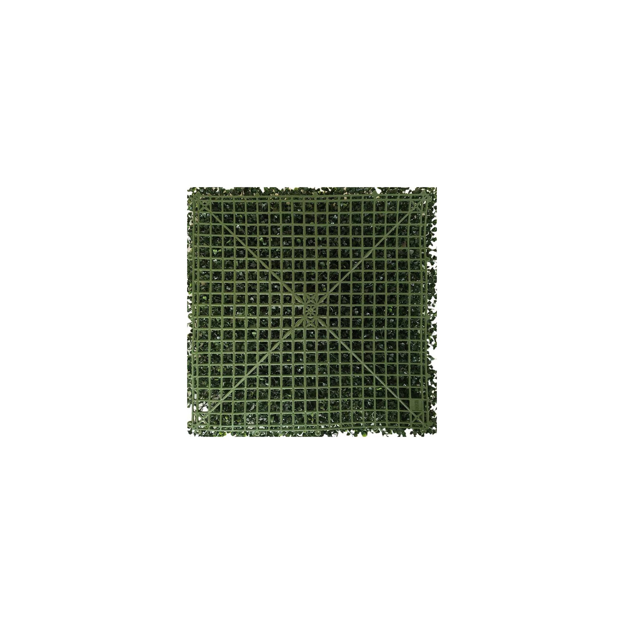 Voir la diapositive 2 : Mur végétal artificiel - Modèle vert - Dimensions : 50 x 50 cm