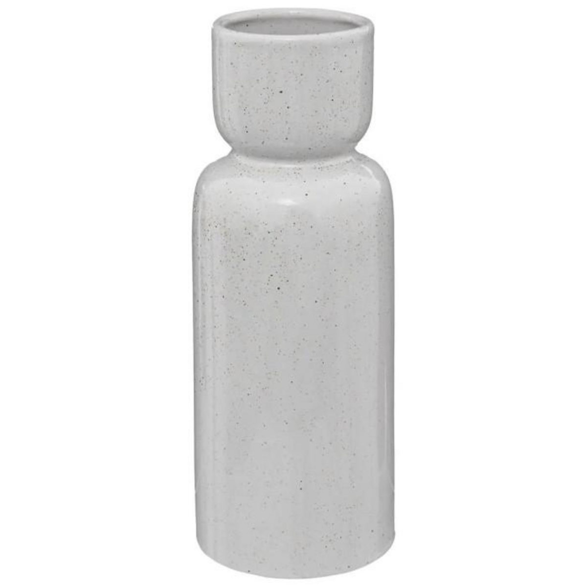 ATMOSPHERA Vase Design en Grès  Réactive  30cm Blanc