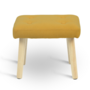 Voir la diapositive 5 : ID MARKET Fauteuil scandinave LIV avec repose pieds en tissu jaune