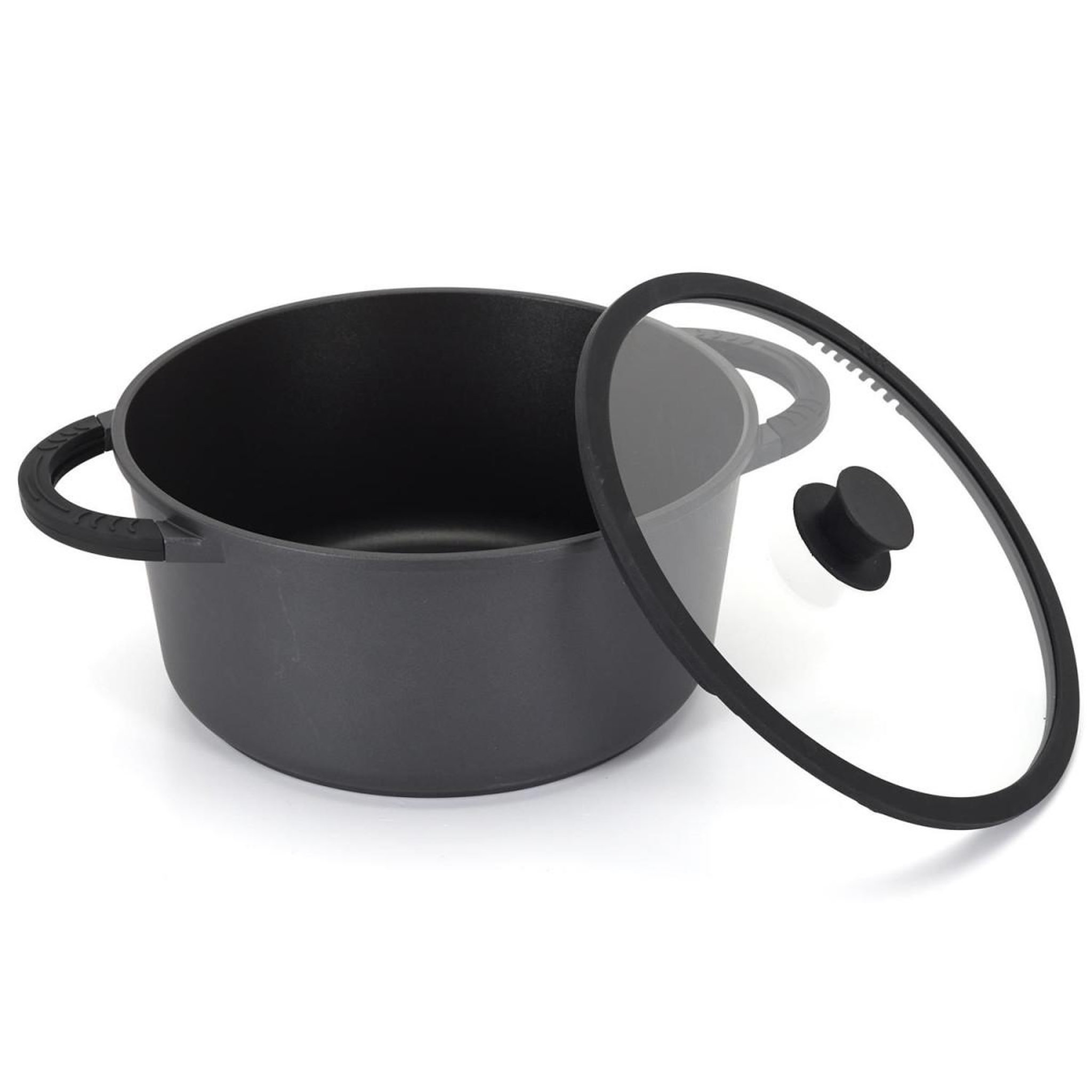 Voir la diapositive 2 : COOK CONCEPT Faitout aluminium  fonte  28cm noir