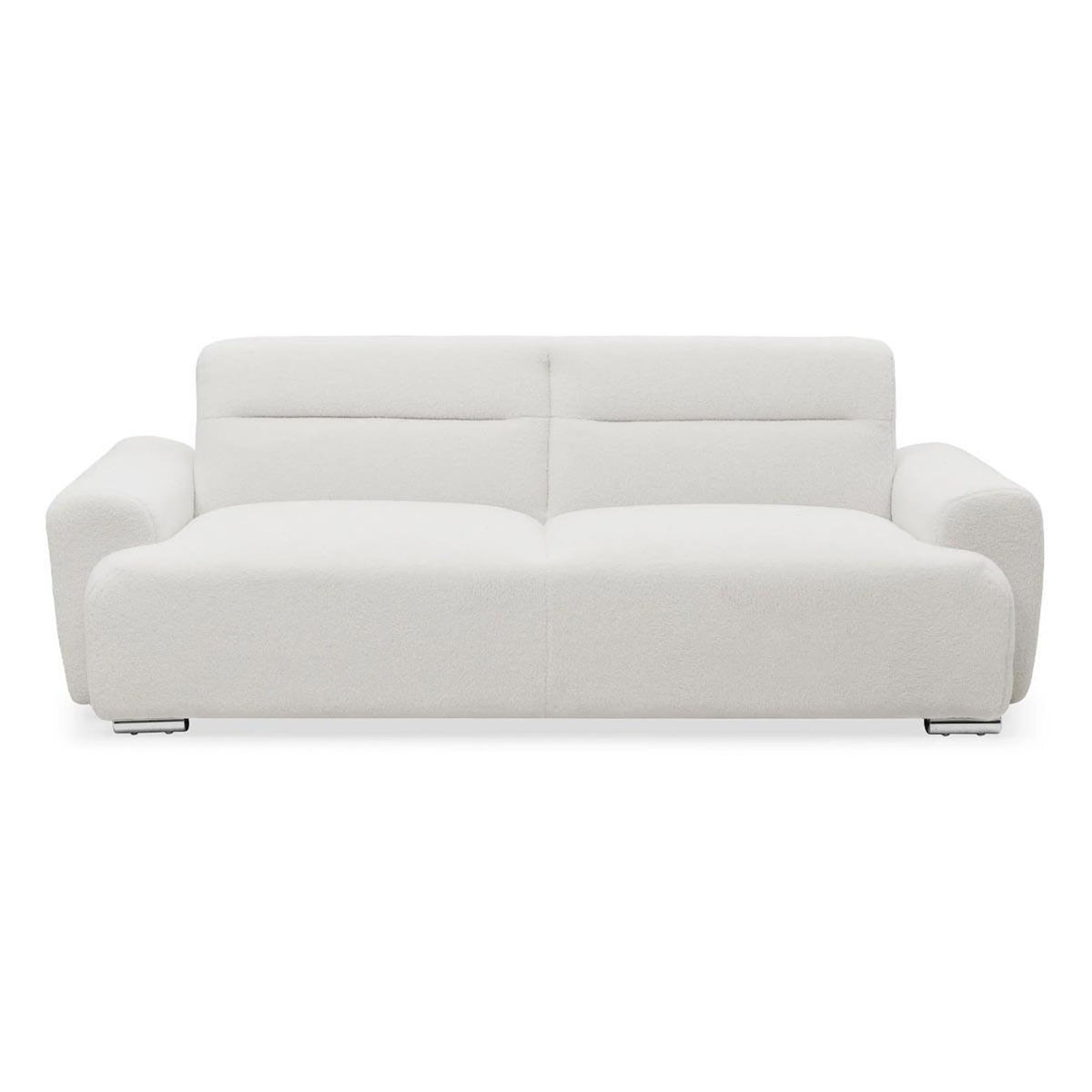 Paris Prix Canapé Convertible 3 Places Bouclette  Trey  223cm Crème