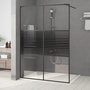 Voir la diapositive 1 : VIDAXL Paroi de douche Noir 140x195 cm Verre ESG transparent