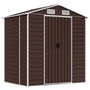 Voir la diapositive 2 : VIDAXL Abri de jardin marron 191x130x198 cm acier galvanise
