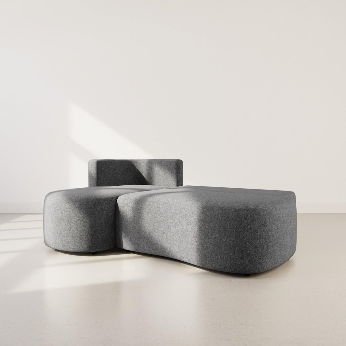 LISA DESIGN Mahina - canapé d'angle gauche 4 places convertible avec coffre en tissu texturé