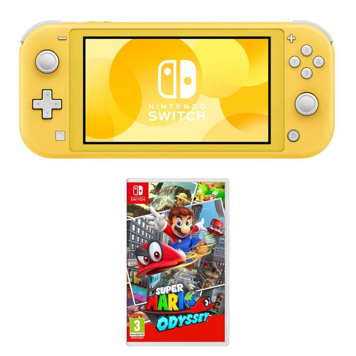 NINTENDO Console Nintendo Switch Lite Jaune + Super Mario Odyssey Nintendo Switch