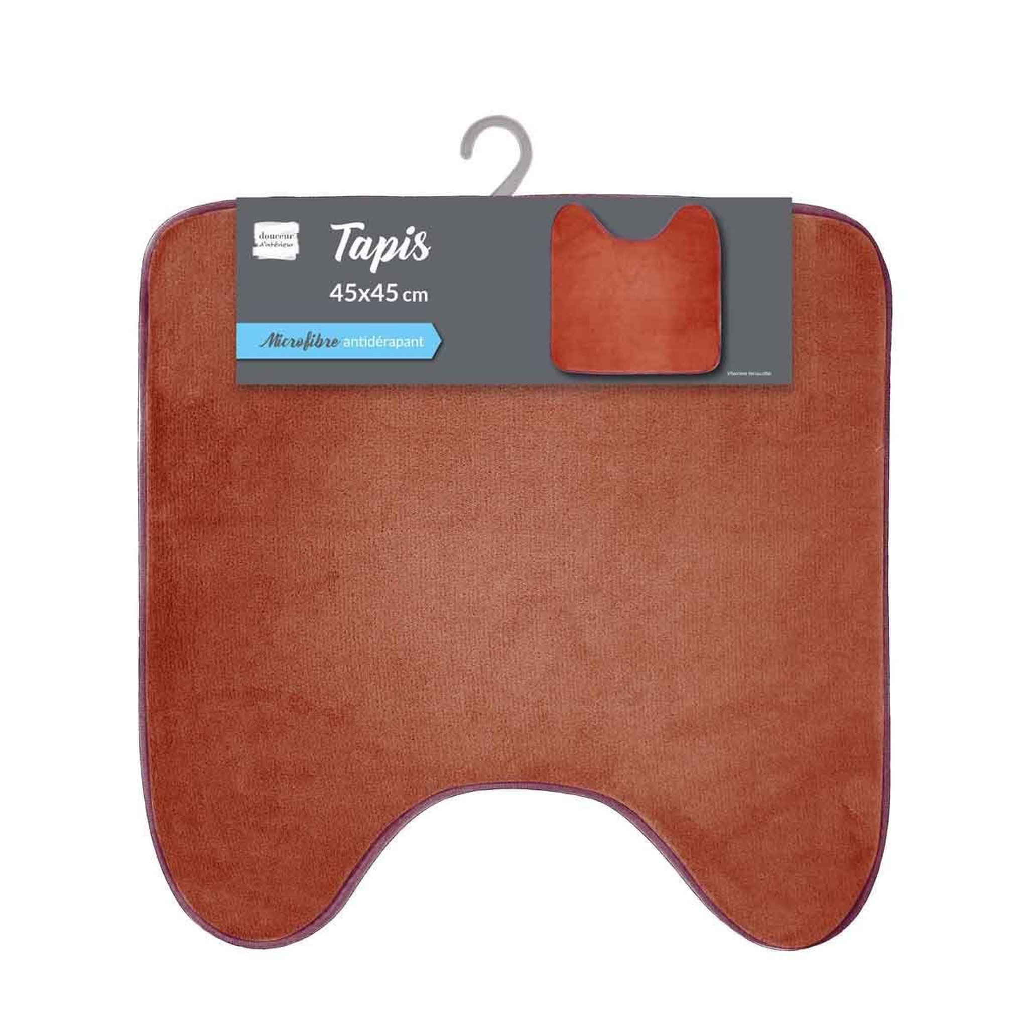 Voir la diapositive 2 : Douceur d'Intérieur Tapis contour wc  vitamine  45x45cm terracotta