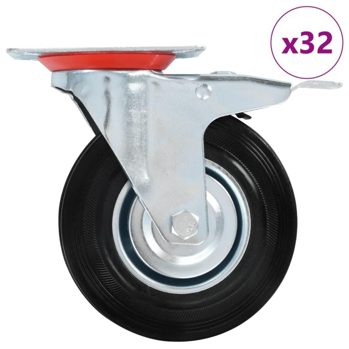 VIDAXL 32 pcs Roulettes pivotantes 125 mm