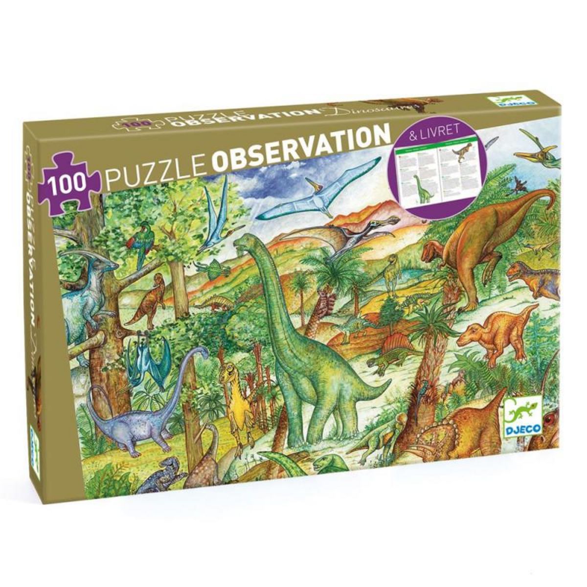 Djeco Puzzle Observation 100 p Dinosaures