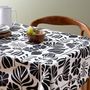 Voir la diapositive 2 : ATMOSPHERA Nappe de Table Imprimée  Twisted Lime  150x250cm Noir & Blanc