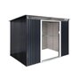 Voir la diapositive 3 : SWEEEK Abri de jardin en métal couleur anthracite 4.85m² avec puits de lumière - AUDOMAROIS-