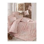 GENERIQUE Parure de lit - 1 housse de couette 220 x 240 cm + 2 taies d'oreiller 60 x 60 cm - 100% coton renforcé - Rose