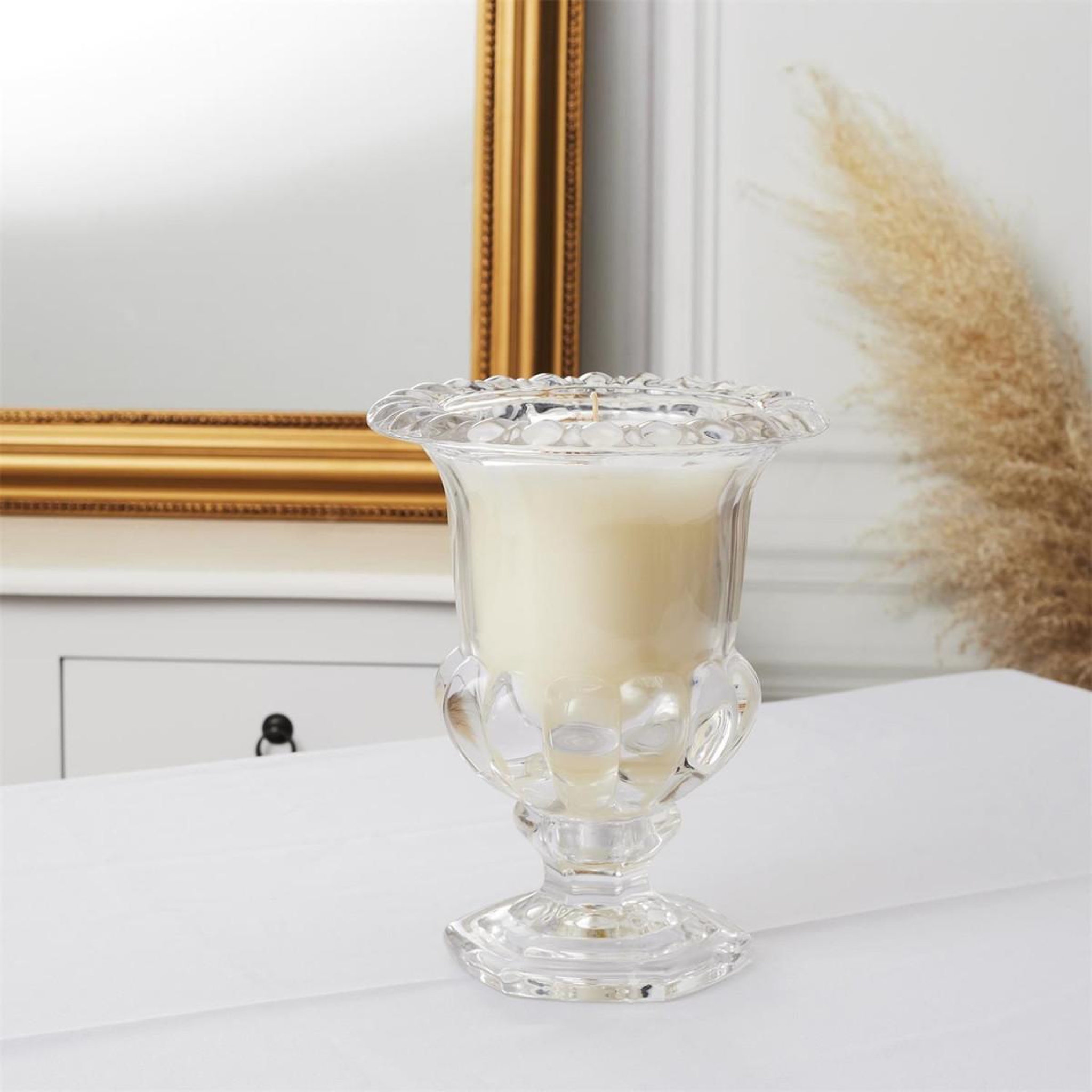 Voir la diapositive 2 : The Home Deco Factory Bougie parfumée déco  vase médicis  800g pivoine