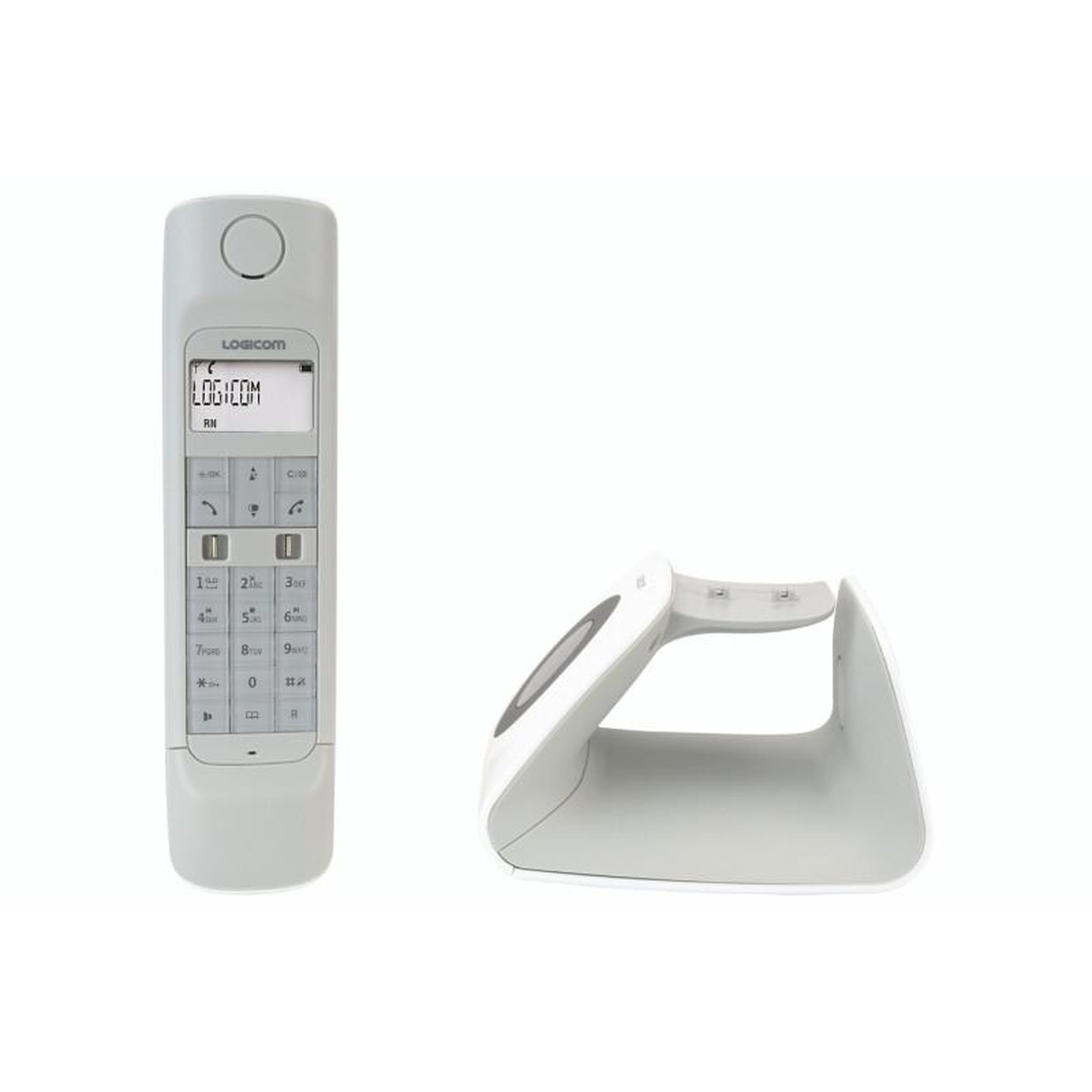 Voir la diapositive 2 : Logicom Téléphone sans fil Logicom Telephone fixe design retro repondeur Blanc