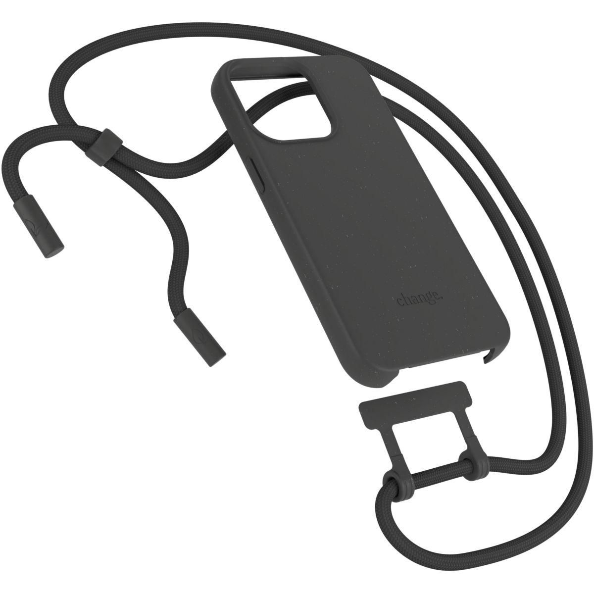 WOODCESSORIES Etui avec cordon iPhone 14 Pro Max Tour de cou noir