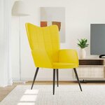 VIDAXL Chaise de relaxation Jaune moutarde Tissu