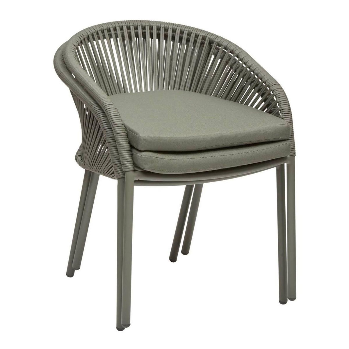 HESPERIDE Fauteuil de jardin empilable en aluminium ORYON