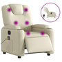 Voir la diapositive 2 : VIDAXL Fauteuil de massage inclinable electrique creme similicuir