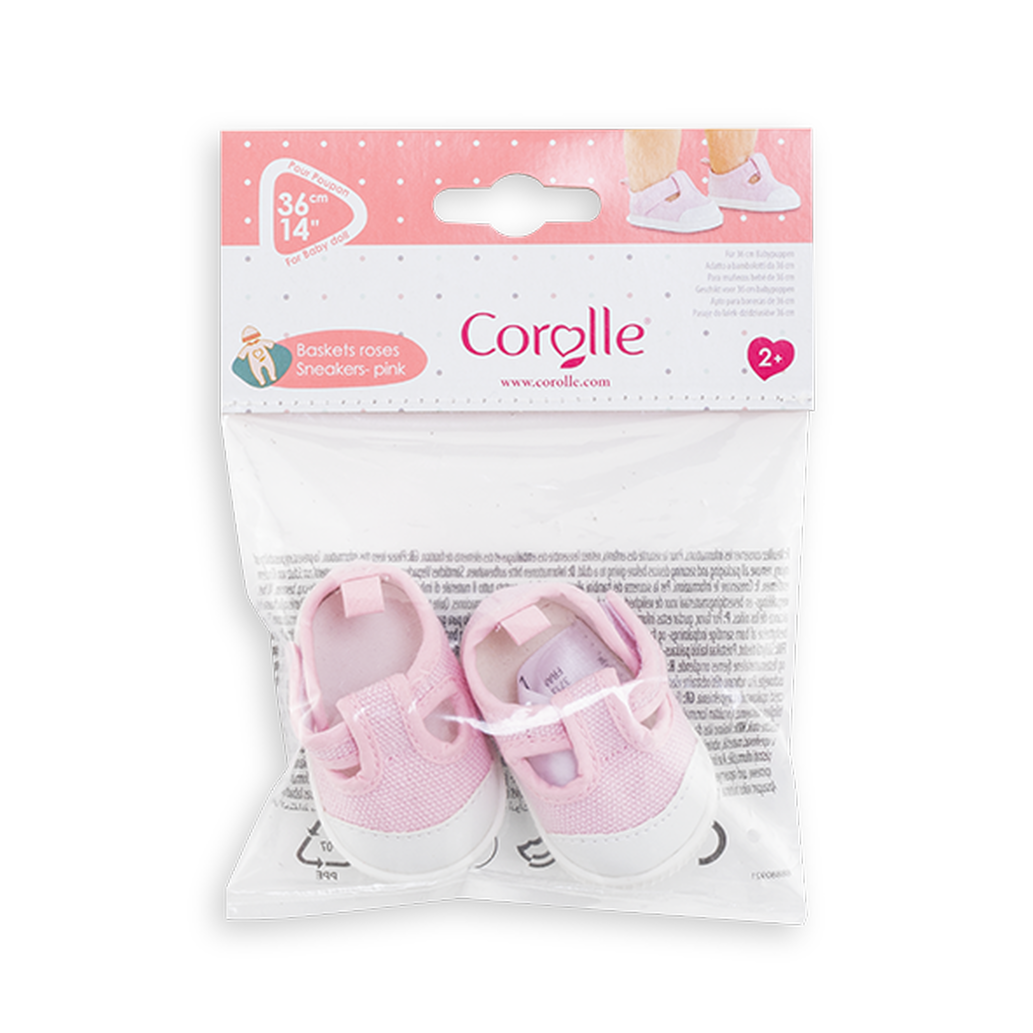 Voir la diapositive 3 : Corolle Baskets roses pour poupon 36 cm