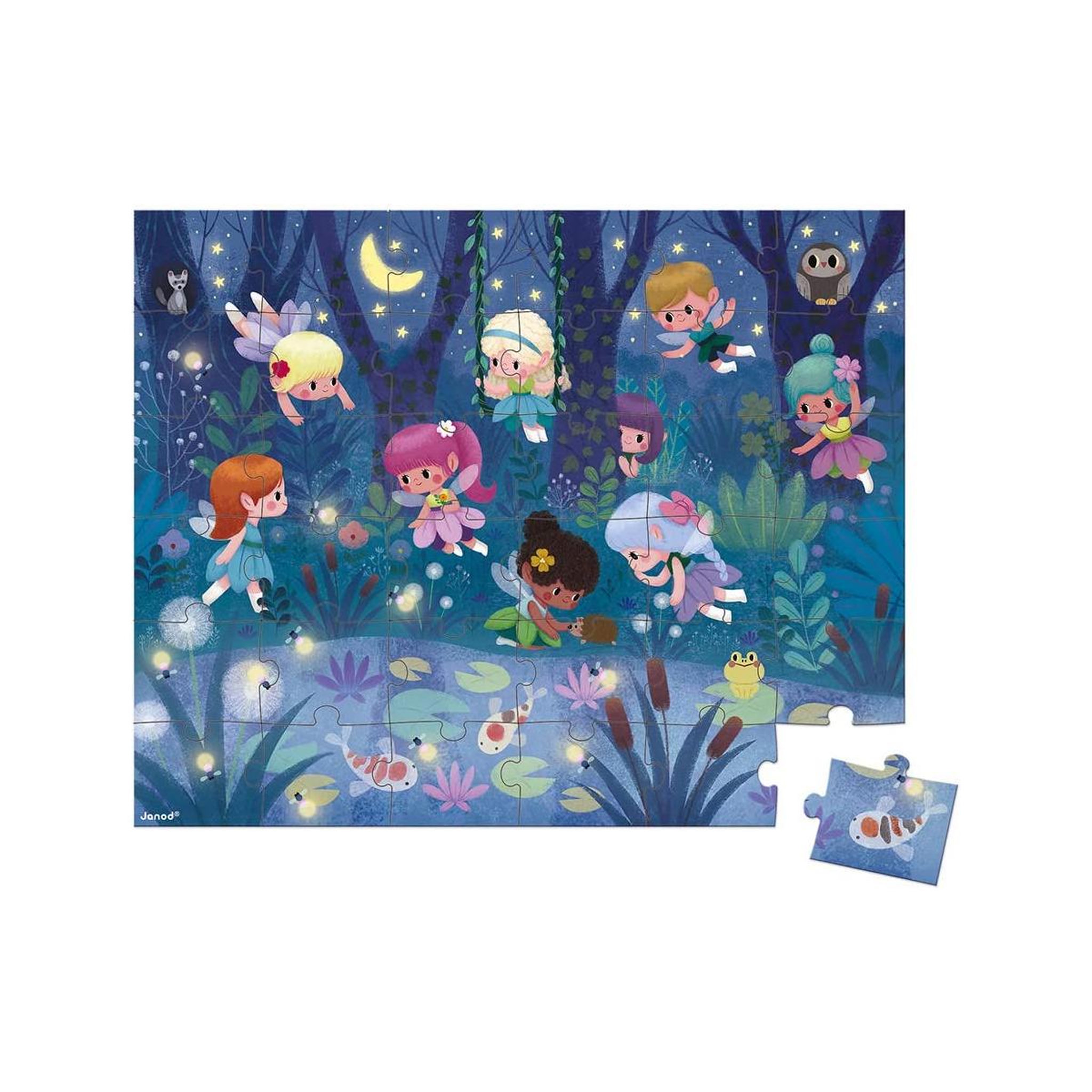 Juratoys-Janod Puzzle les fees et nenuphars - 36 pieces