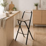 Voir la diapositive 2 : TOILINUX Lot de 4 chaises de bar pliantes LOUNA - H. 97,5 cm