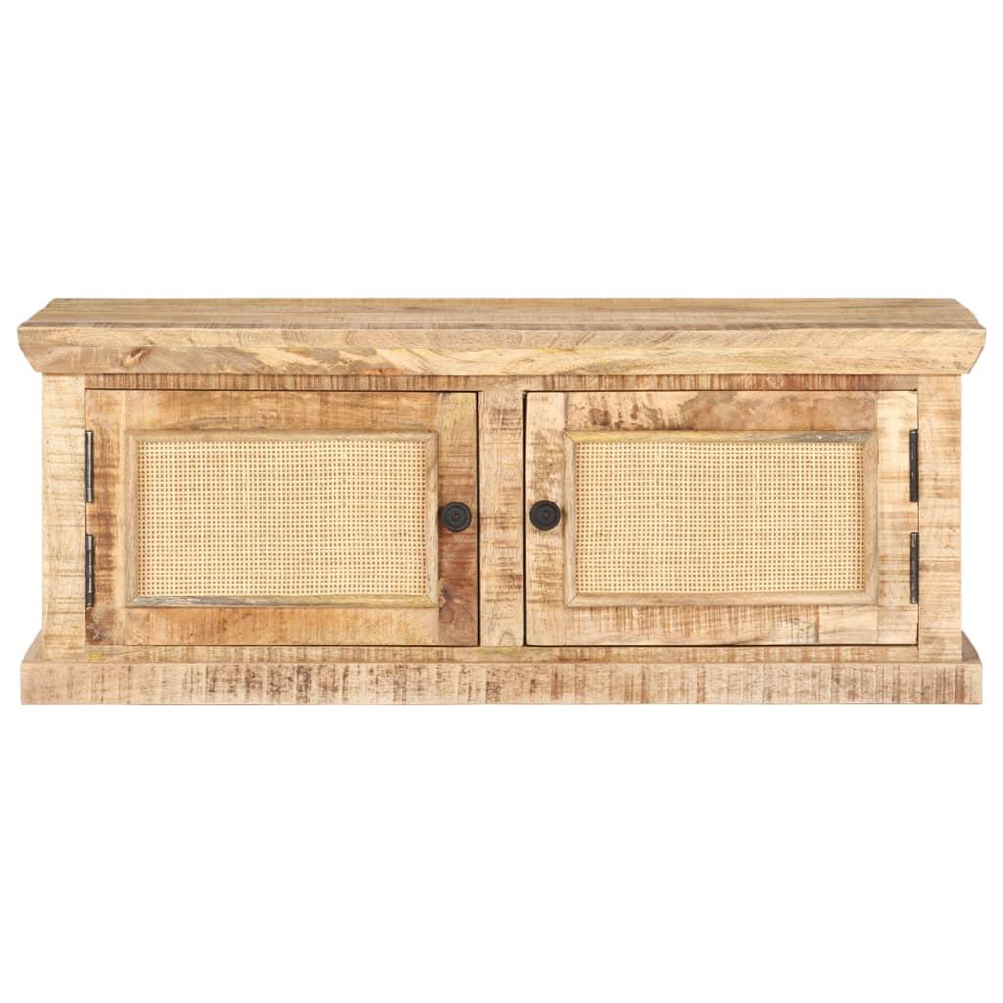 Voir la diapositive 3 : VIDAXL Table basse 90x50x35 cm Bois de manguier et canne naturelle