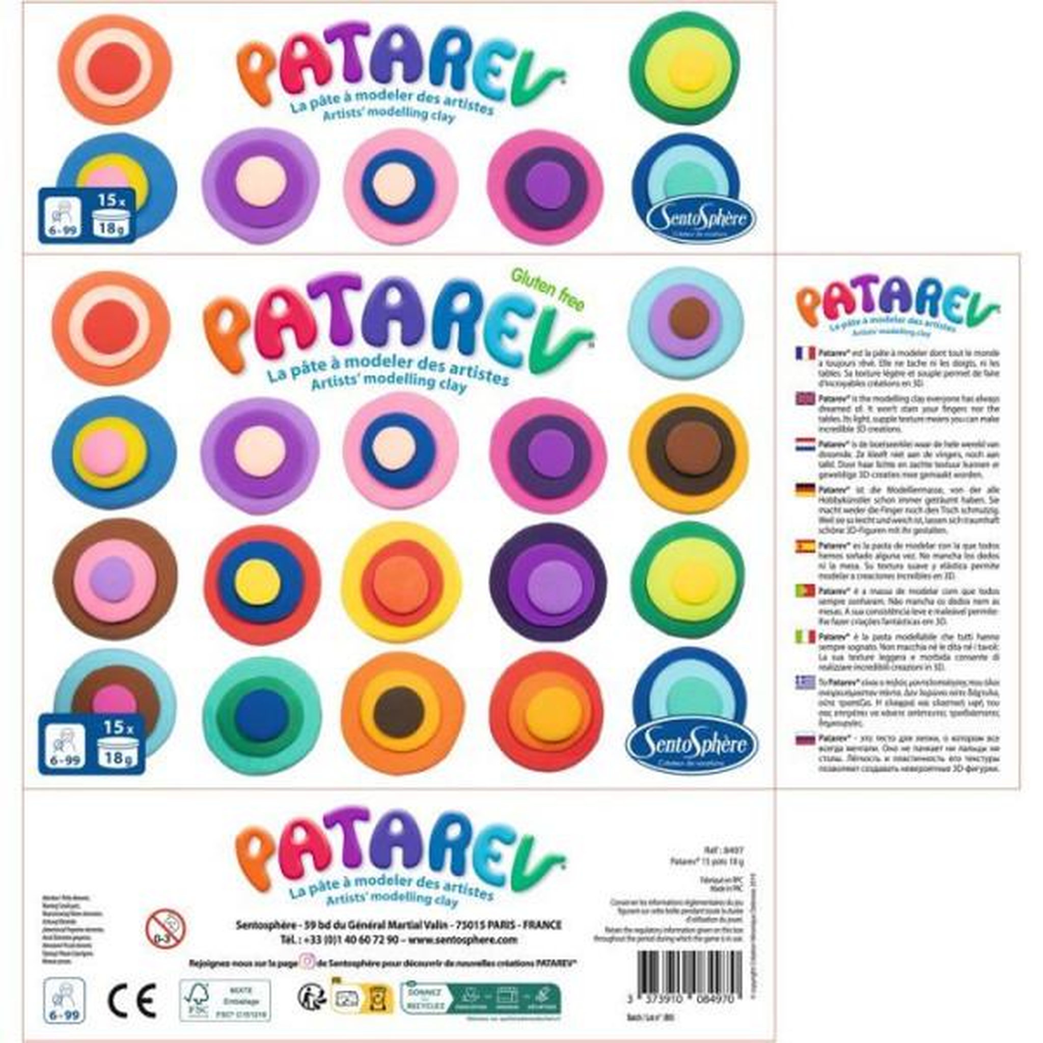 Voir la diapositive 3 : Sentosphere Coffret de 15 pots de Patarev