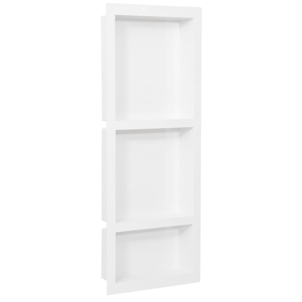 VIDAXL Niche de douche avec 3 compartiments Blanc mat 41x99x9 cm