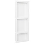 VIDAXL Niche de douche avec 3 compartiments Blanc mat 41x99x9 cm