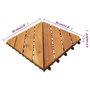 Voir la diapositive 6 : VIDAXL Tuiles de terrasse 30 pcs Marron 30x30 cm Bois massif d'acacia