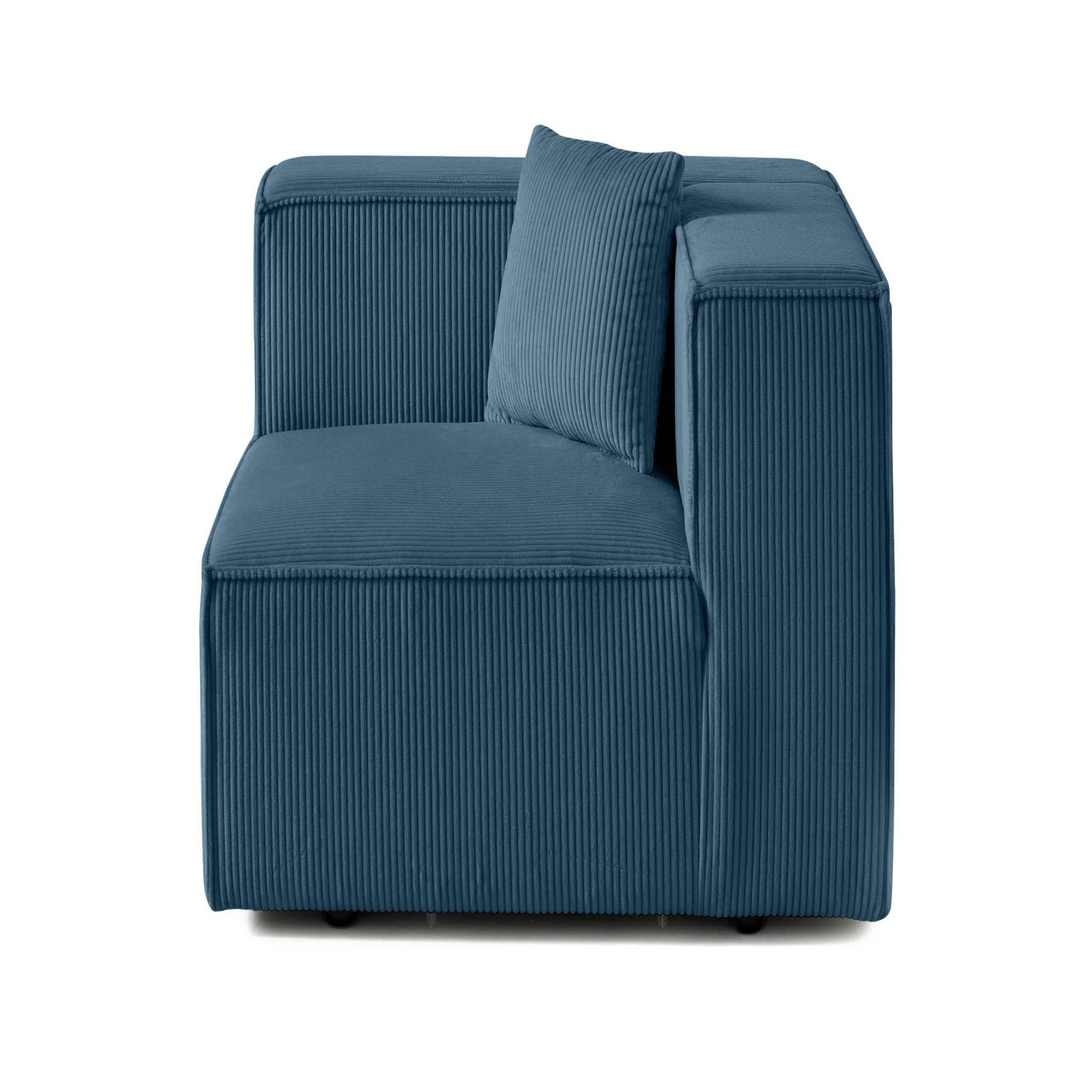 Voir la diapositive 5 : LISA DESIGN Arty - module d'assise gauche - en velours côtelé