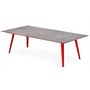 Voir la diapositive 2 : Paris Prix Table Basse 2 Covers  Texture  120cm Rouge