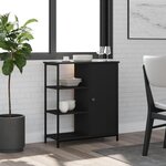VIDAXL Buffet noir 70x30x80 cm bois d'ingenierie