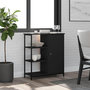 Voir la diapositive 1 : VIDAXL Buffet noir 70x30x80 cm bois d'ingenierie