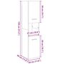 Voir la diapositive 6 : VIDAXL Armoire de salle de bain Chene sonoma 30x30x130 cm Agglomere