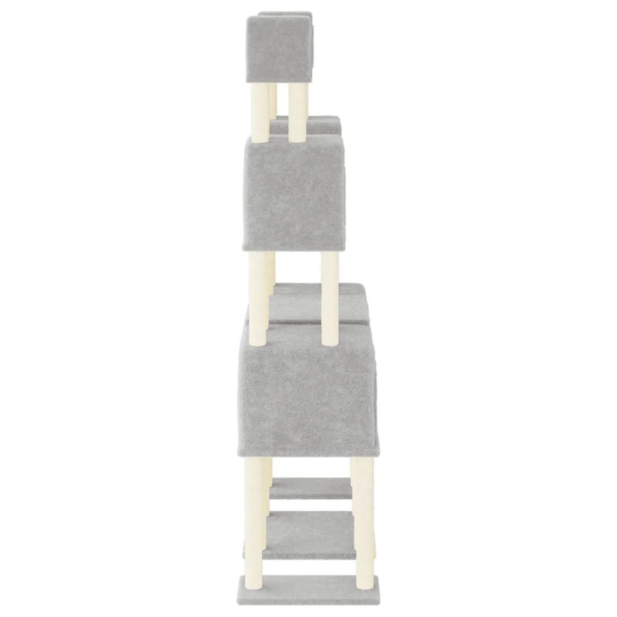 Voir la diapositive 4 : VIDAXL Arbre a chat avec griffoirs en sisal Gris clair 199 cm