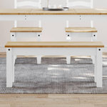 VIDAXL Banc a manger Panama blanc 105x30x45 cm bois massif de pin
